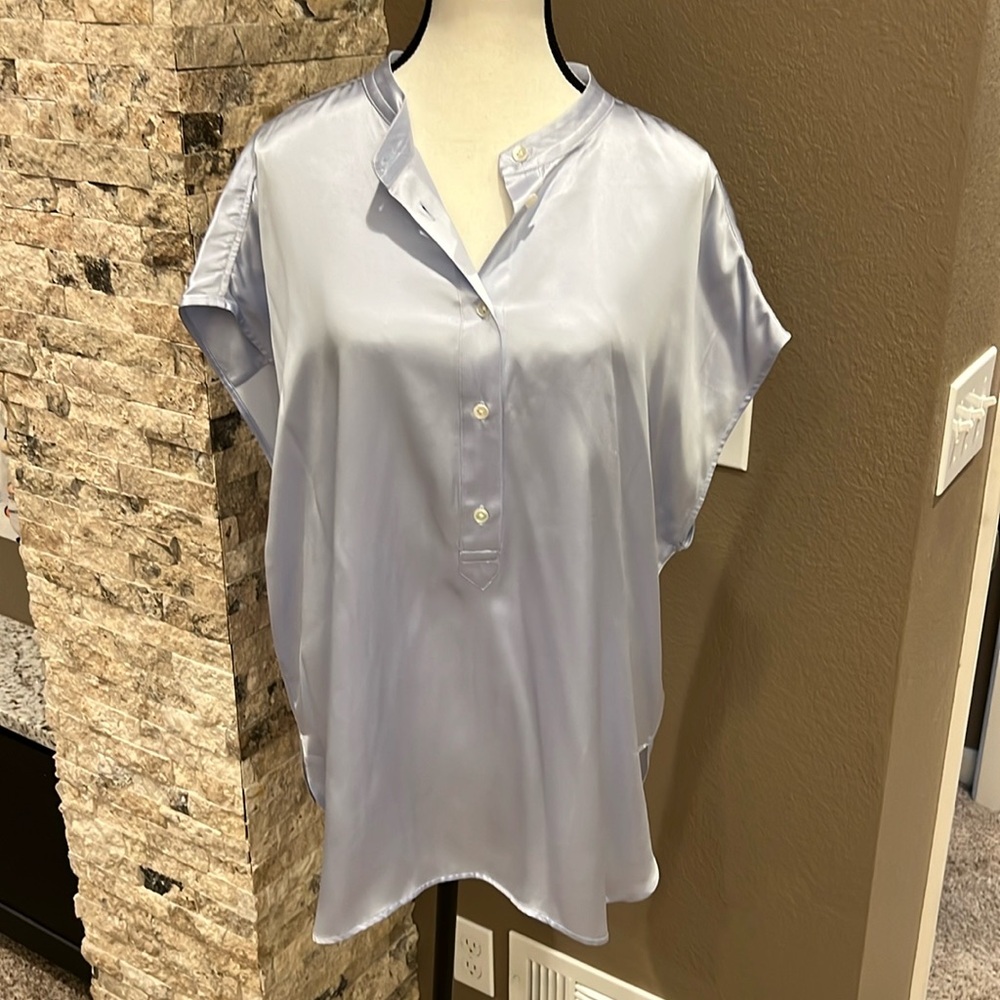 Banana Republic light blue silk shirt